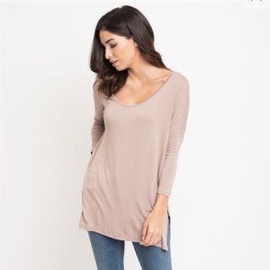 Caralase Long Sleeve Box Slit Tunic Size Small